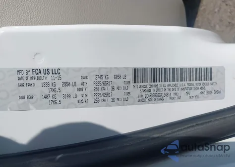 2016 Dodge Grand Caravan Se Plus z USA, uszkodzony, nr VIN 2C4RDGBG8GR124614